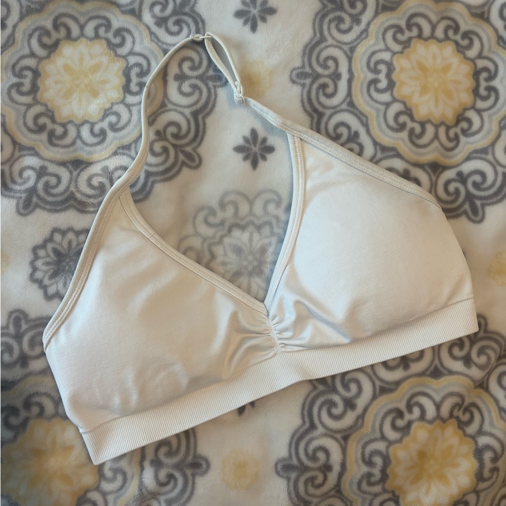 Alphalete white Halter Sports Bra